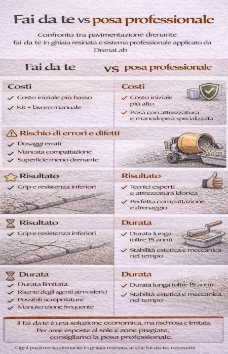 Infografica Fai da te vs posa professionale