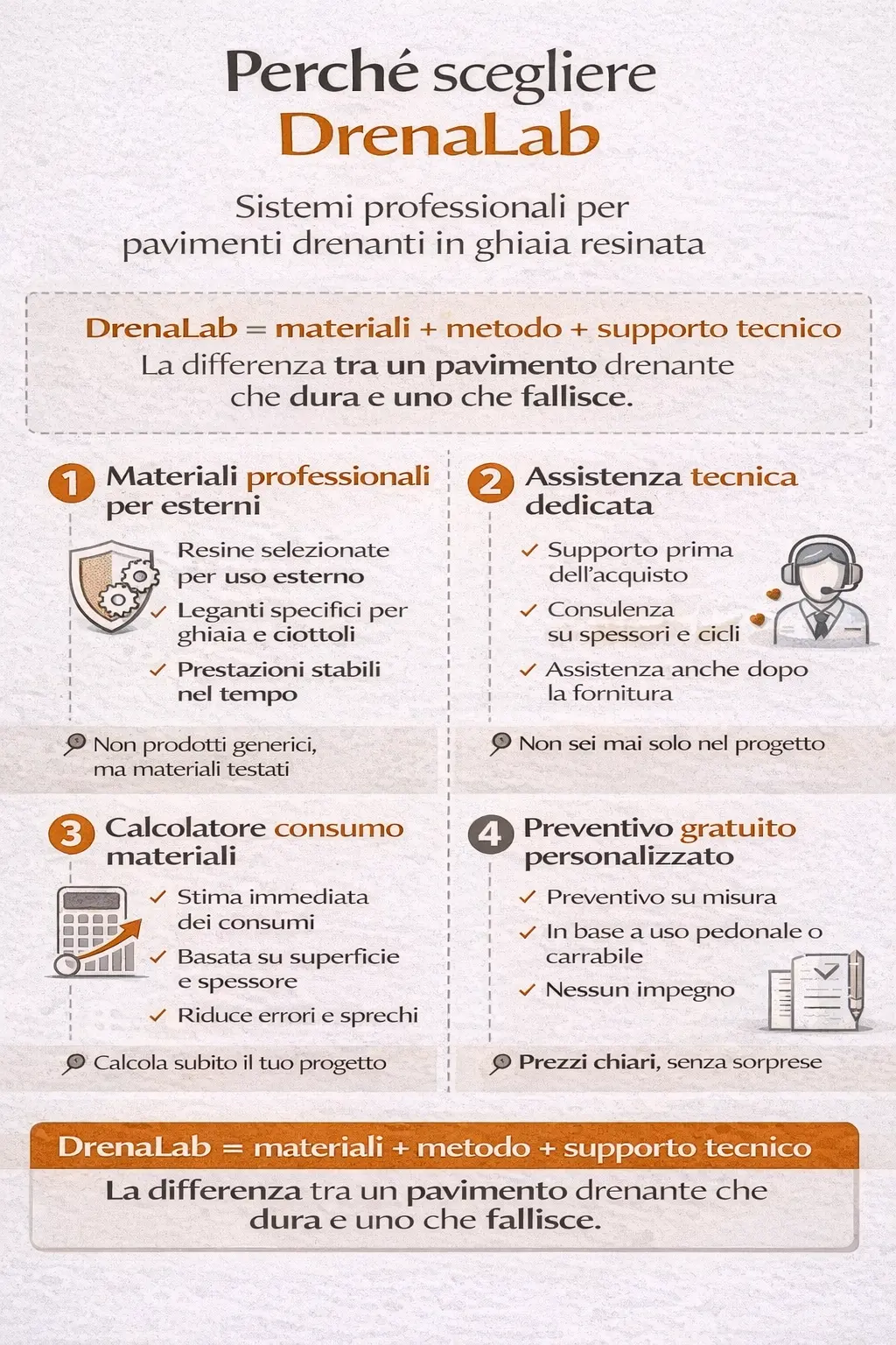 Infografica Perche schegliere DrenaLab