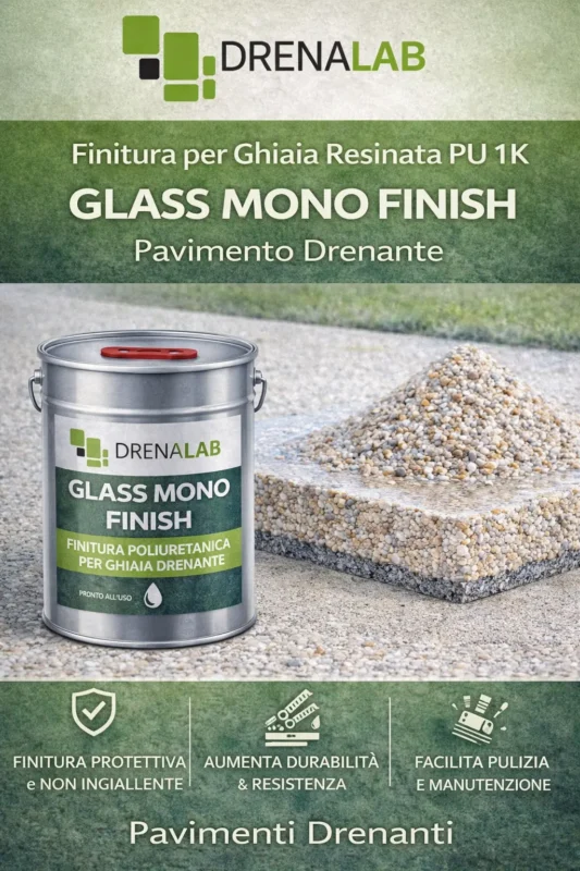 Finitura per Ghiaia Resinata PU 1K GLASS MONO FINISH