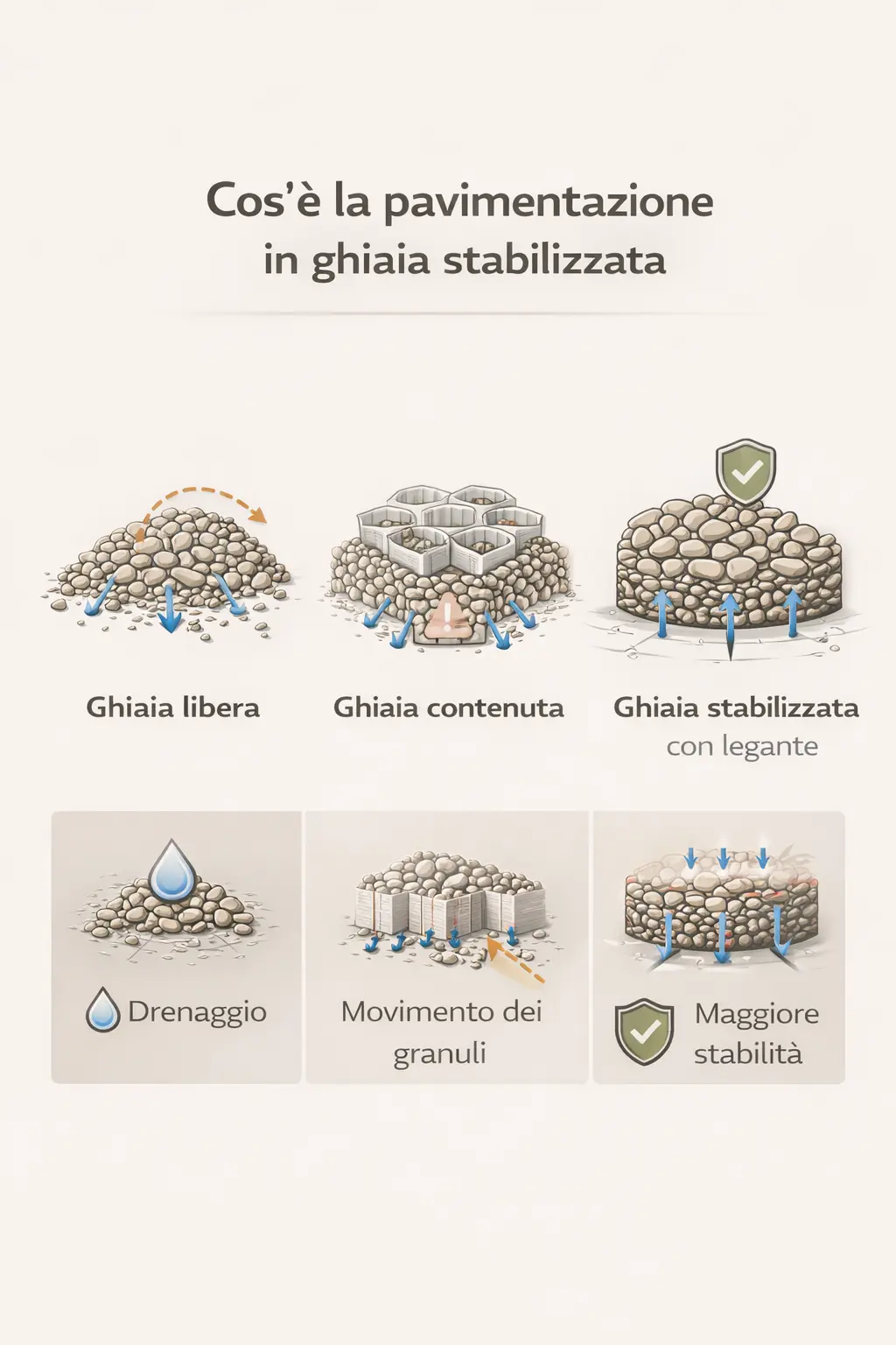 Infografica Cos’è la pavimentazione in ghiaia stabilizzata