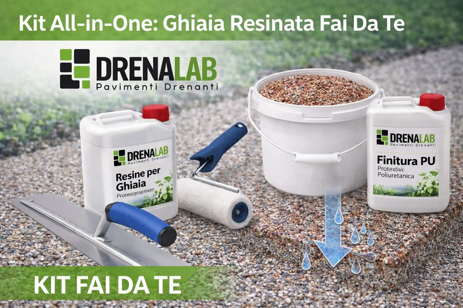 Kit All-in-One Ghiaia Resinata Fai Da Te