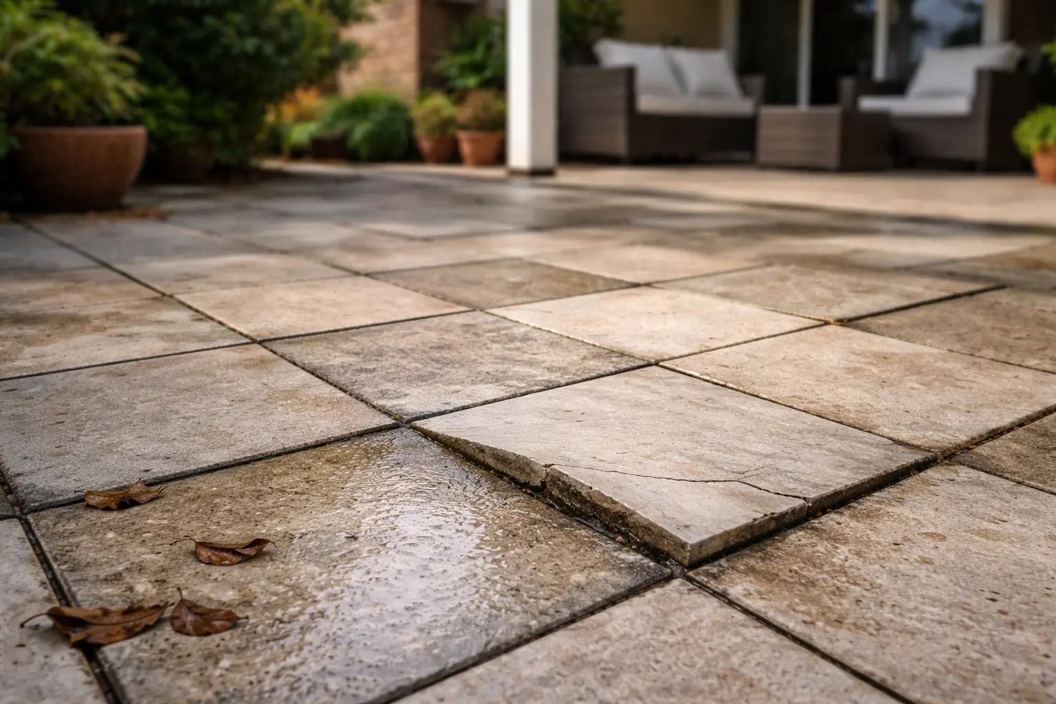 Pavimento esterno in piastrelle ceramiche per esterni