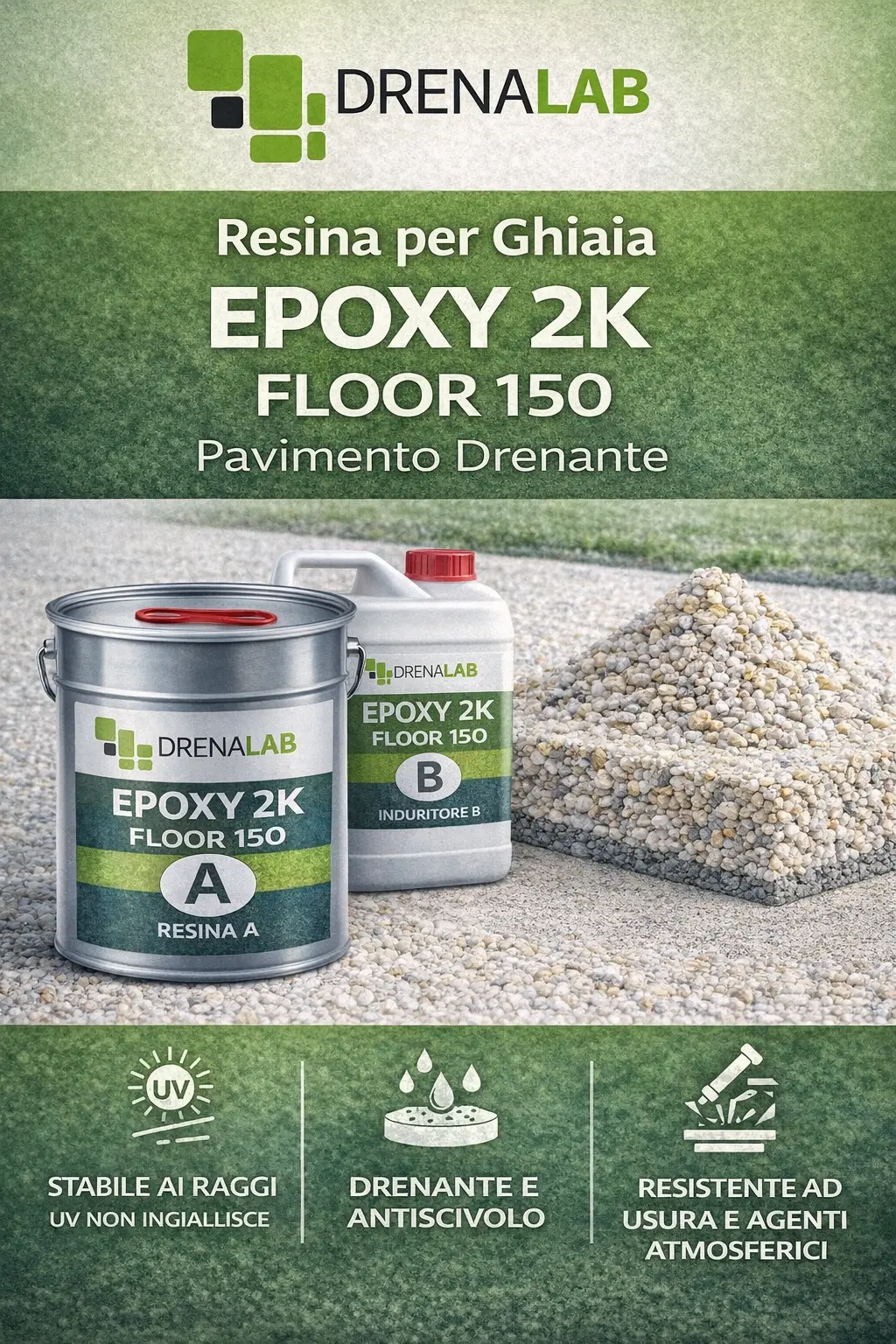 Resina per Ghiaia EPOXY 2K FLOOR 150