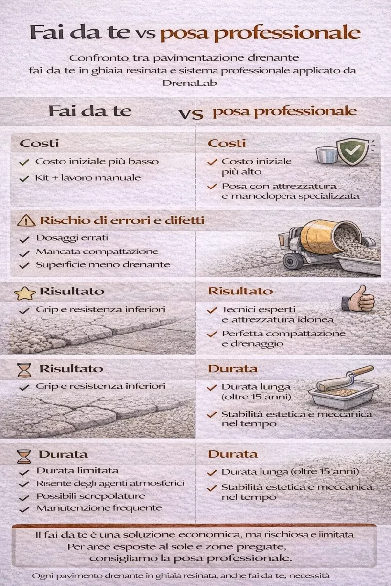 Infografica Fai da te vs posa professionale